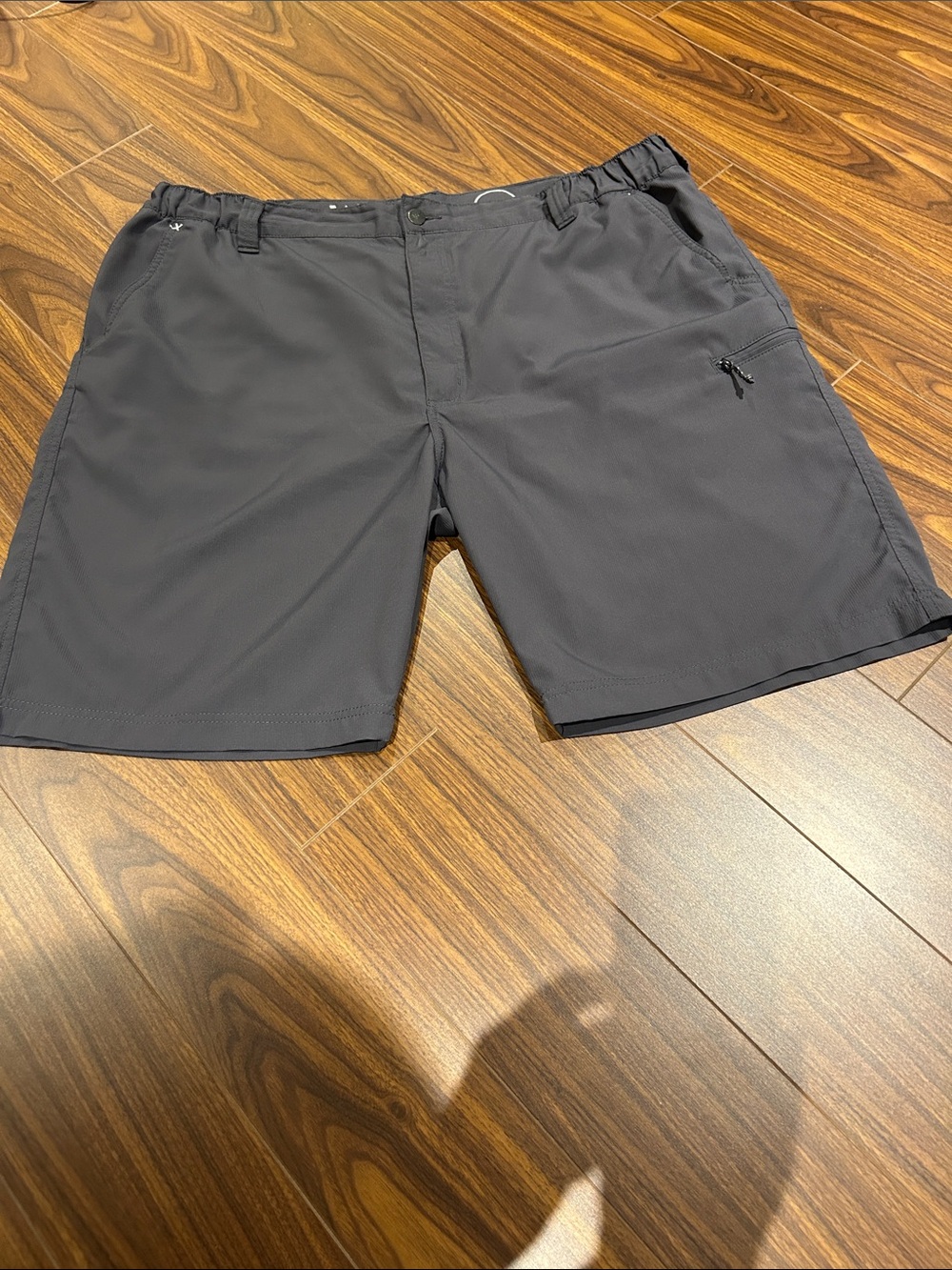 Wrangler Men's Charcoal Athletic Shorts with Zipper Pocket